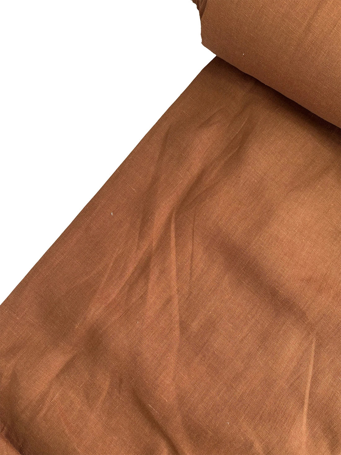 100% Linen Fabric Brown
