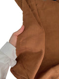 100% Linen Fabric Brown
