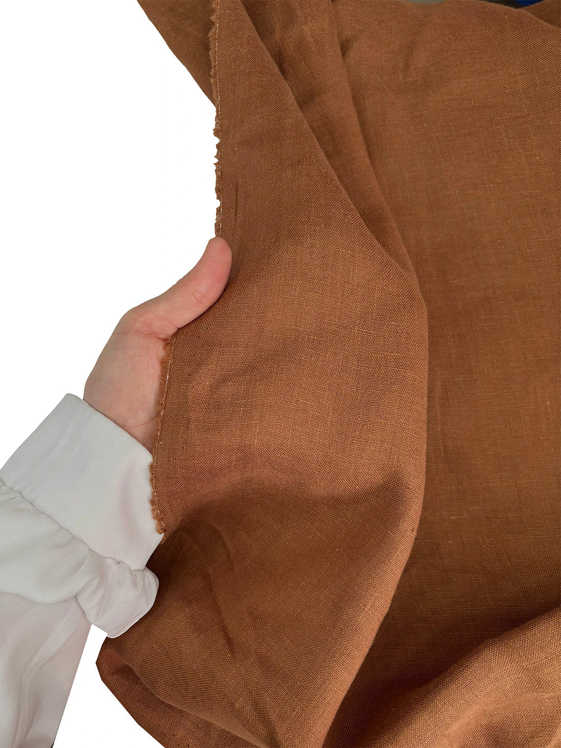 100% Linen Fabric Brown