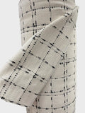 Tweed-Pattern Chanel-Style Fabric - Off-White