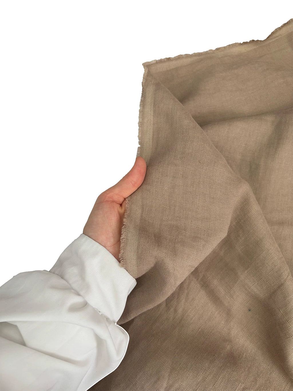 100% Linen Fabric Beige
