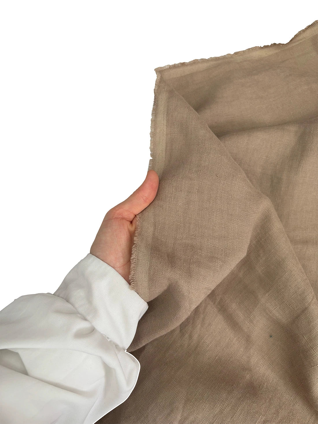 100% Linen Fabric Beige
