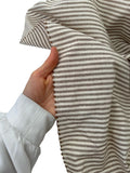 94" Wide 100% Cotton Fine Striped Fabric - Mink