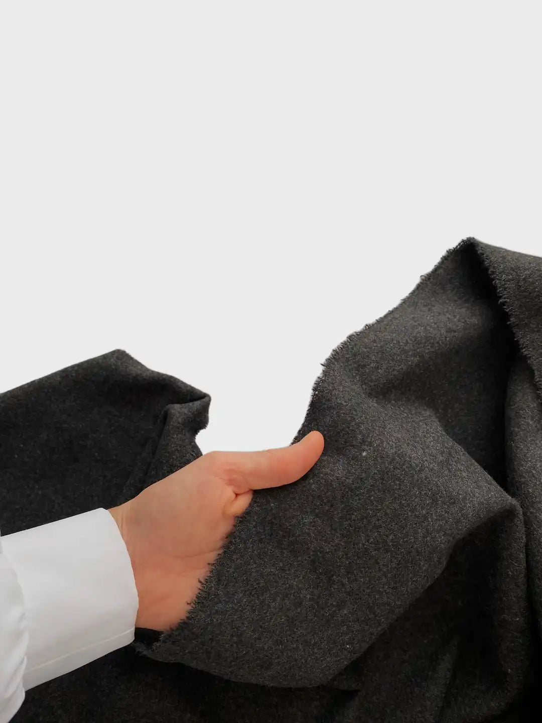Cashmere Coating Fabric - Dark Anthracite