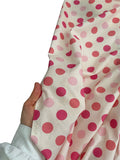 94" Wide 100% Cotton Polka Dot Fabric - Pink