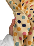 94" Wide 100% Cotton Polka Dot Fabric - Mint/Mustard