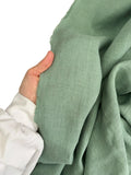 100% Linen Fabric Mint Green