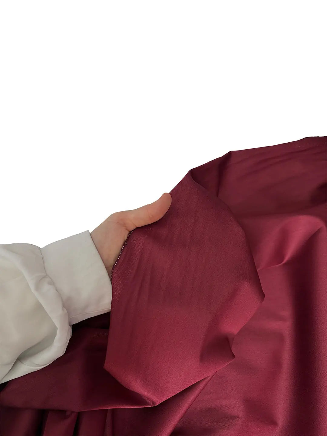 Cotton Satin Fabric - Burgundy