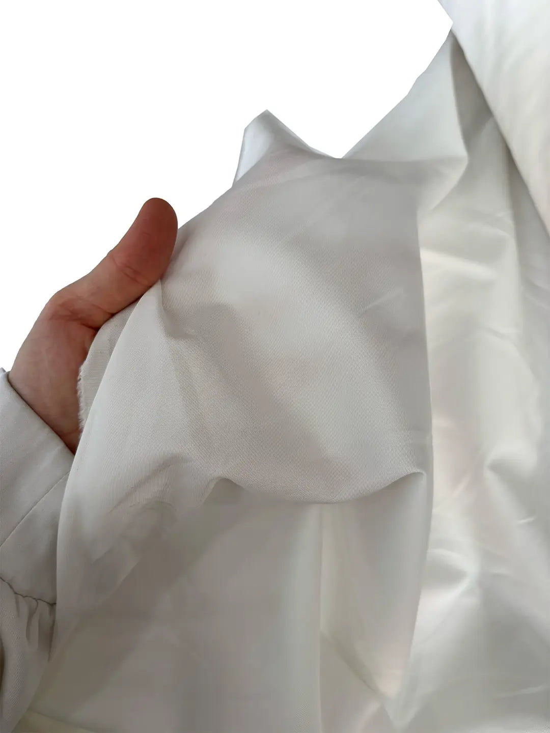 Cotton Satin Fabric - Ecru