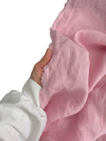 100% Linen Fabric Pink