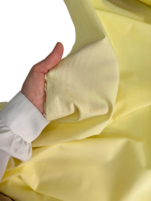 100% Cotton Poplin Fabric - Lemon Yellow