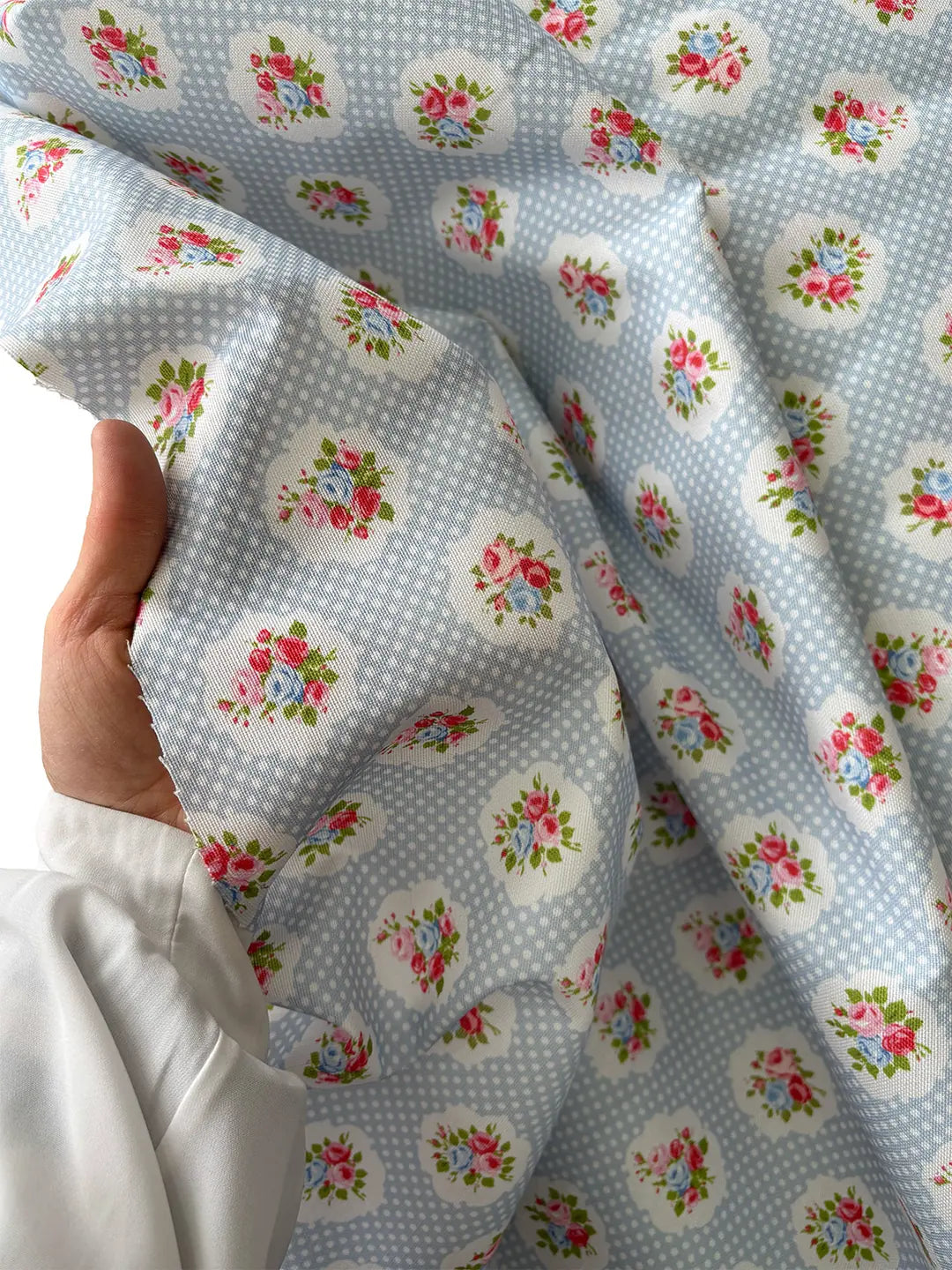 Duck Fabric - Polka Dot Floral