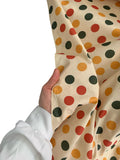 94" Wide 100% Cotton Polka Dot Fabric - Terracotta/Mustard