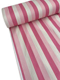 94" Wide 100% Cotton Thick Retro Stripe Fabric - Pink