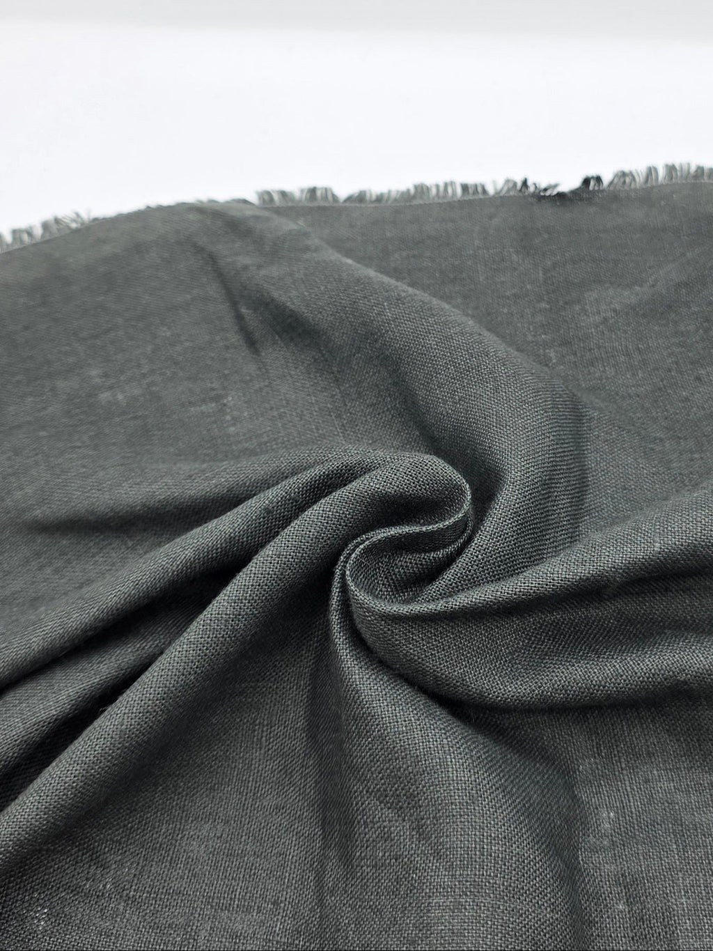 100% Linen Fabric in Dark Khaki - 57" wide, sold by the yard