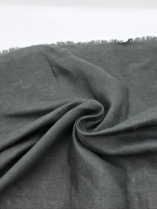 100% Linen Fabric in Dark Khaki - 57" wide, sold by the yard