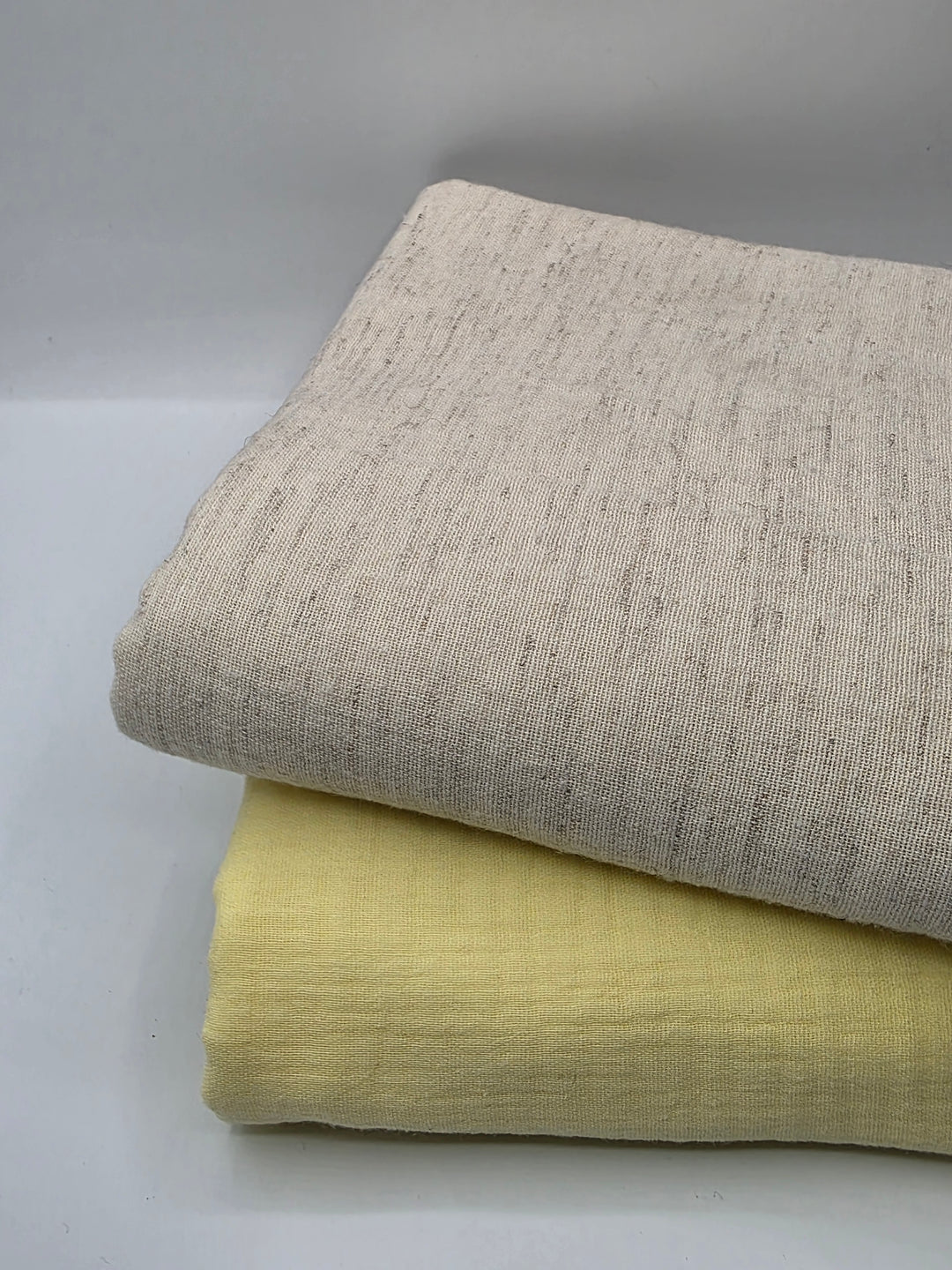 Double Gauze Muslin Fabric in Butter Yellow - 57" wide, sold by the yard