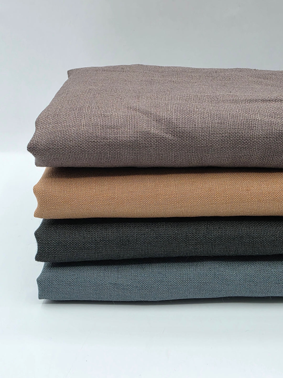 100% Linen Fabric in Dark Khaki - 57" wide, sold by the yard