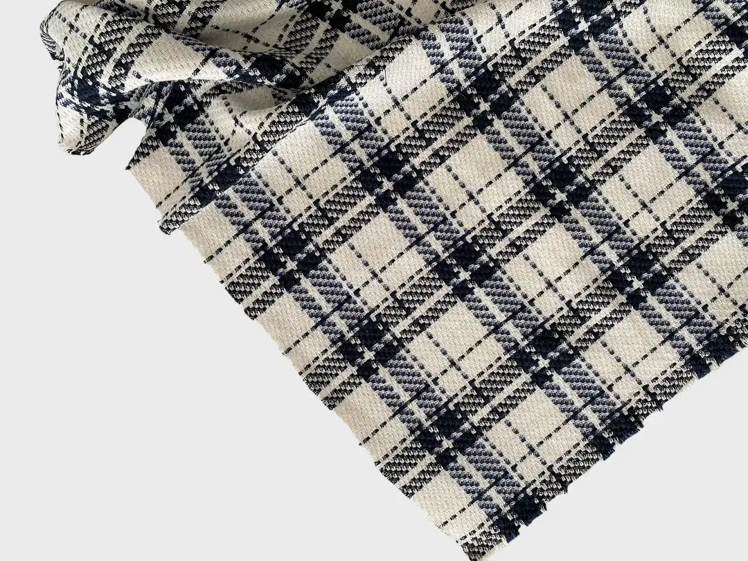 Tweed Chanel-Style Fabric - Navy Blue
