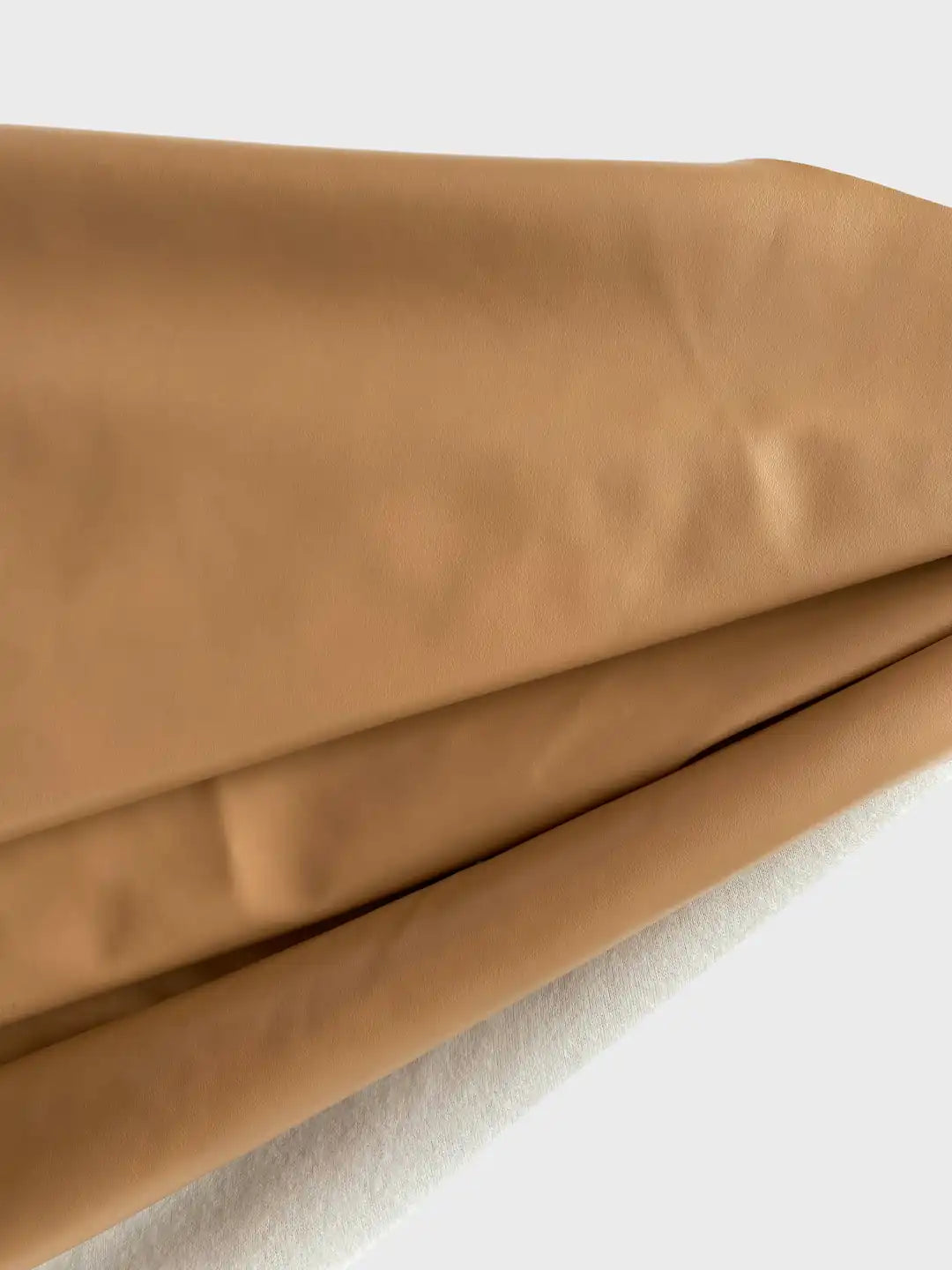 Brushed Zara Faux Leather Fabric - Camel