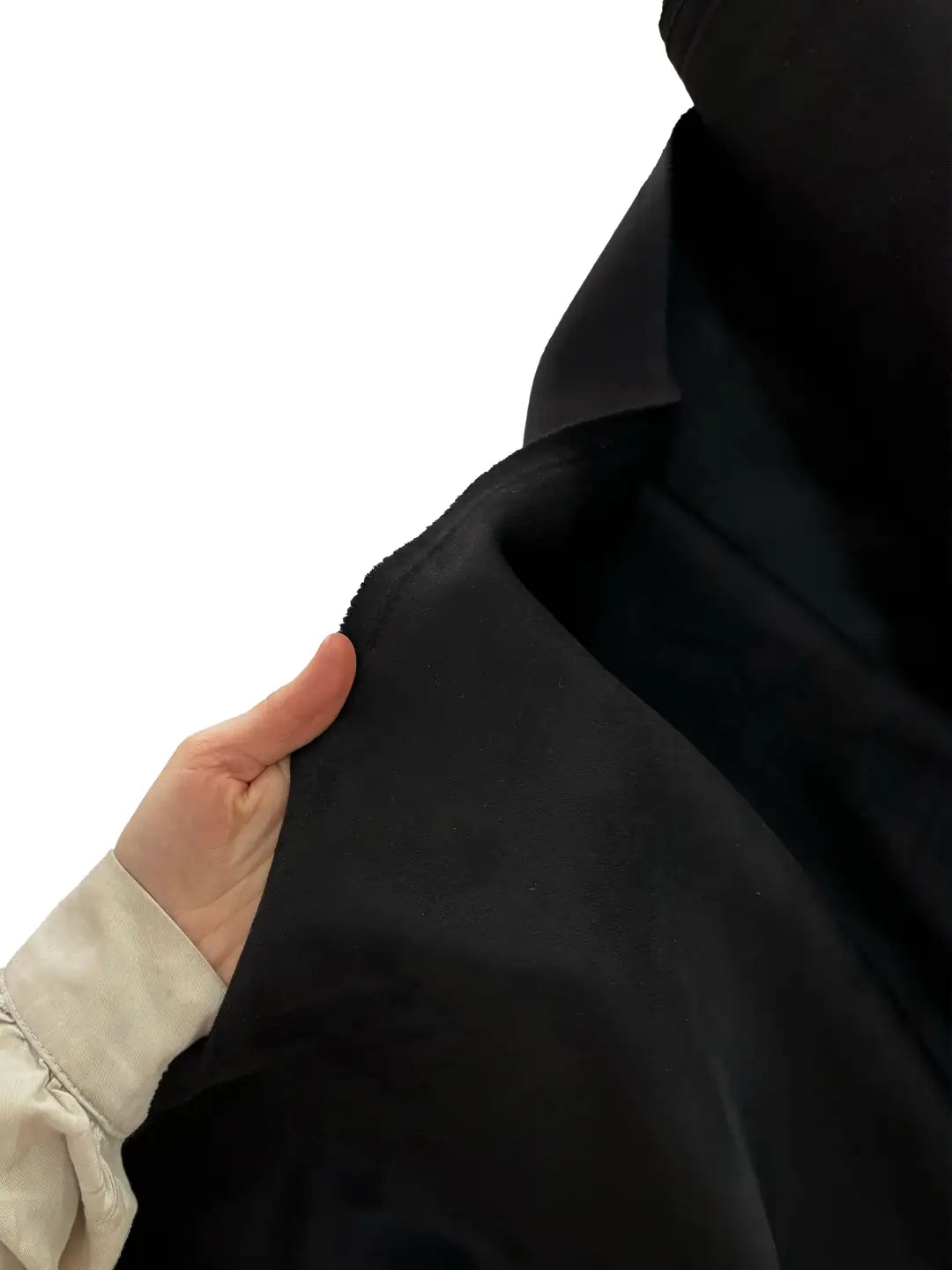 Scuba Suede Fabric - Black