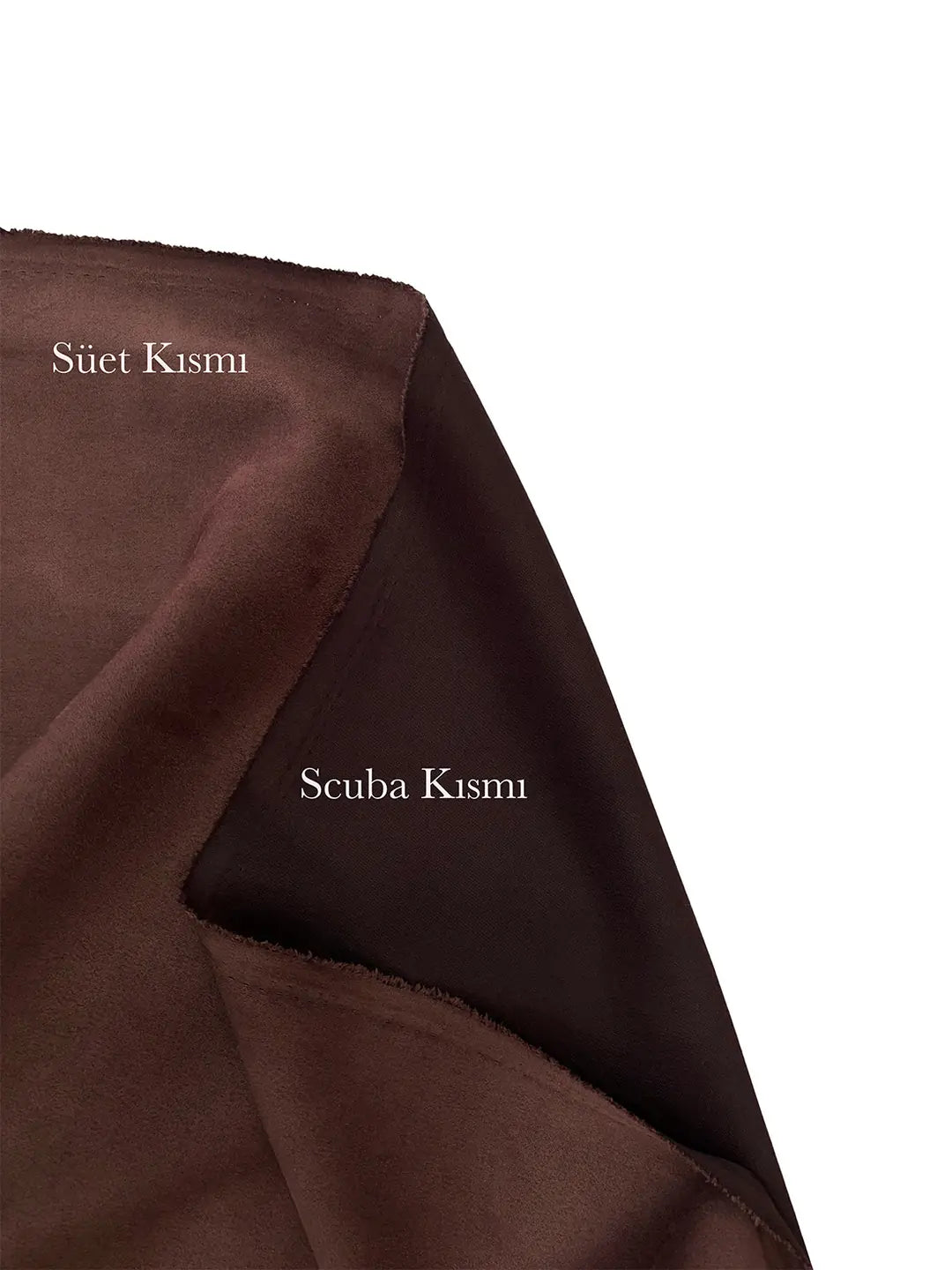 Scuba Suede Fabric - Dark Brown