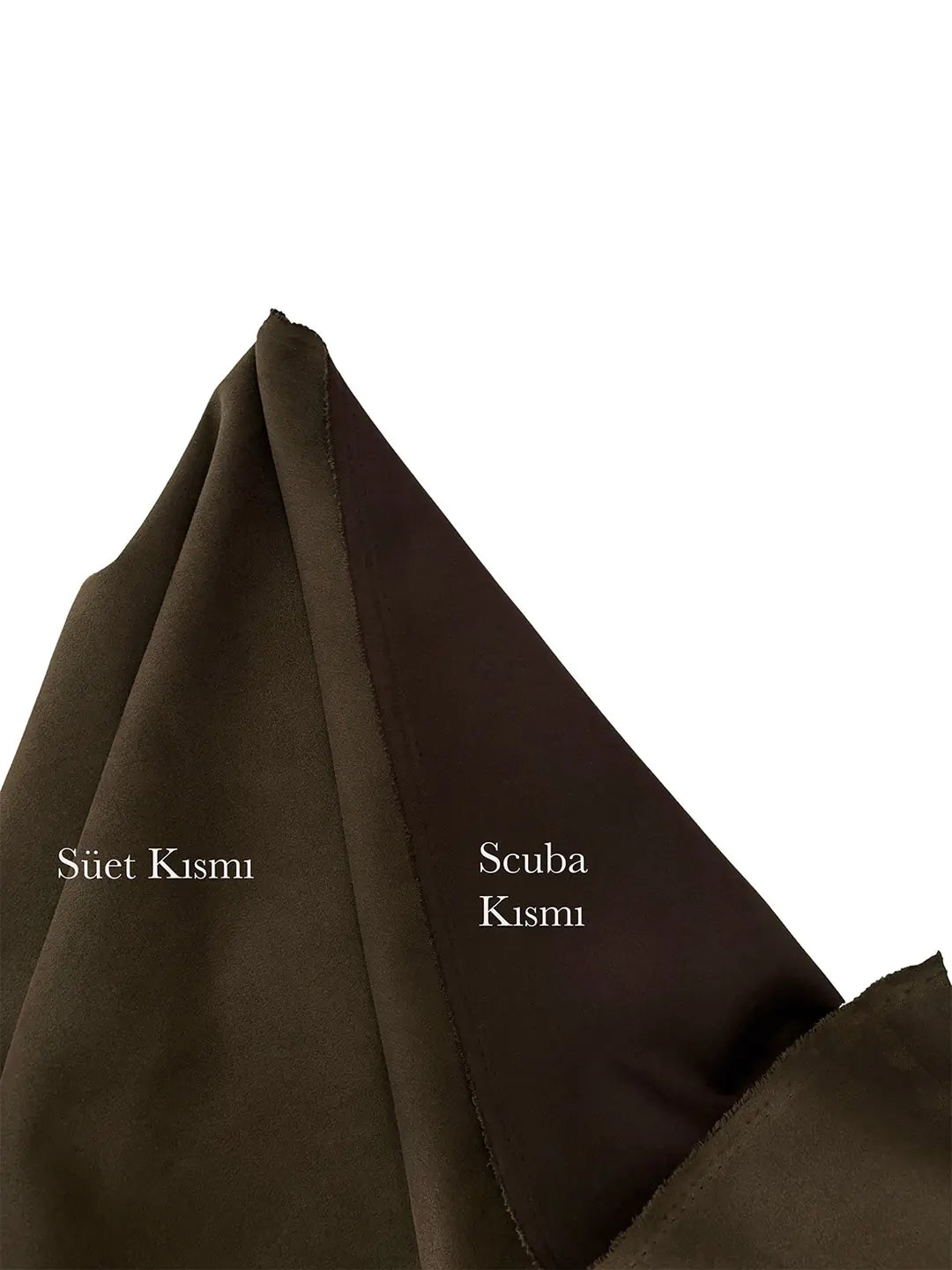 Scuba Suede Fabric - Khaki
