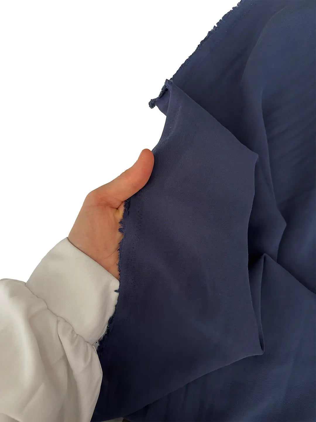 Stonewashed Tencel Fabric - Navy Blue