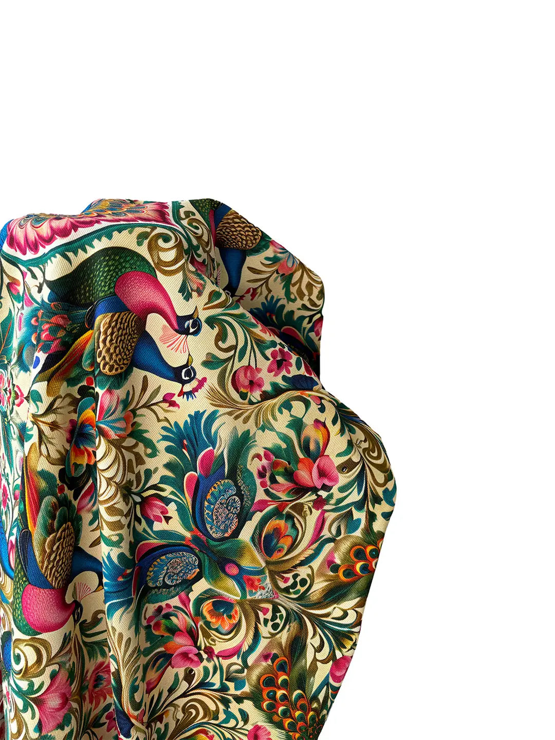 100% Cotton Peacock Print Canvas Fabric