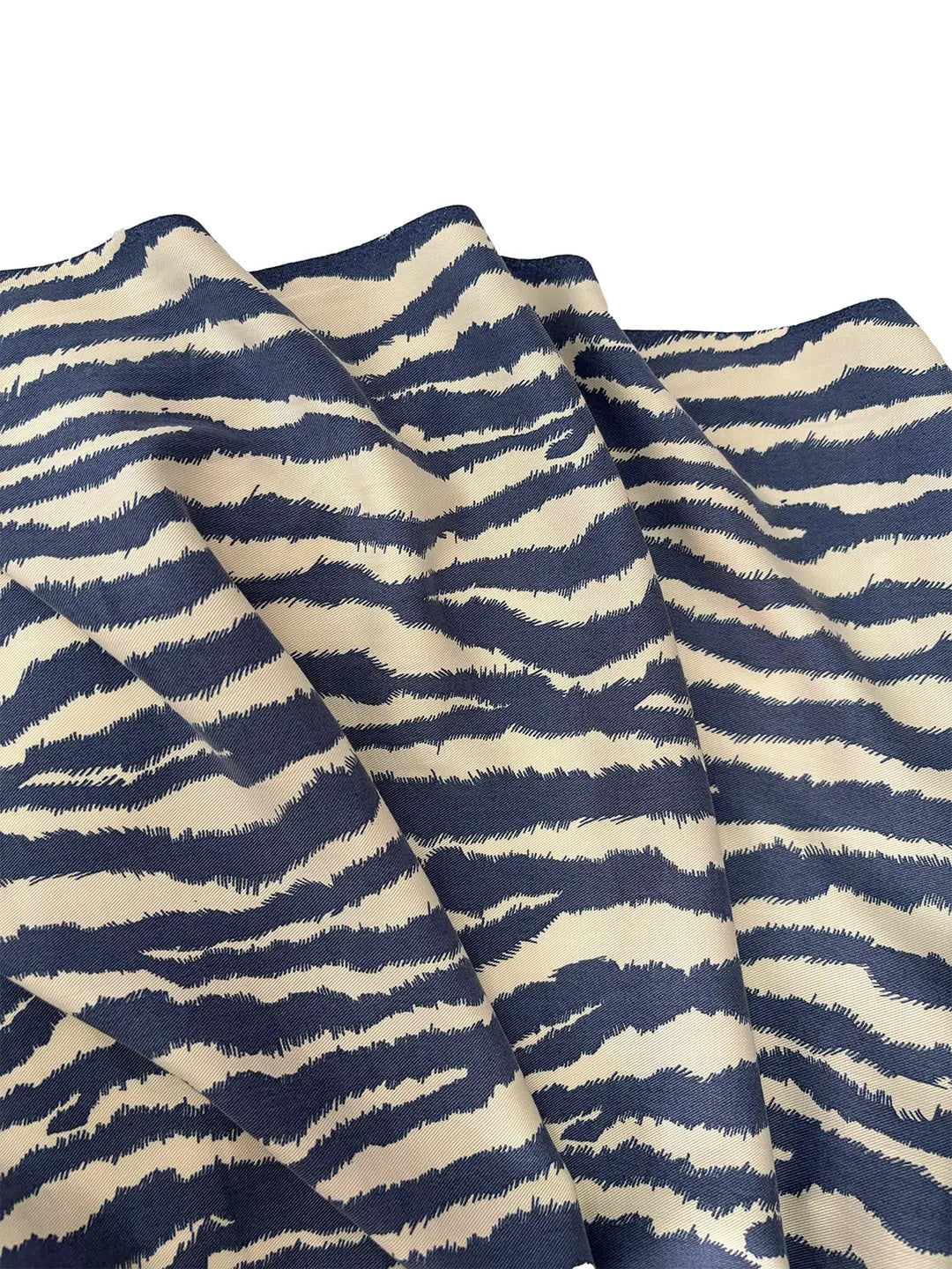 100% Tencel Zebra Print Fabric - Blue