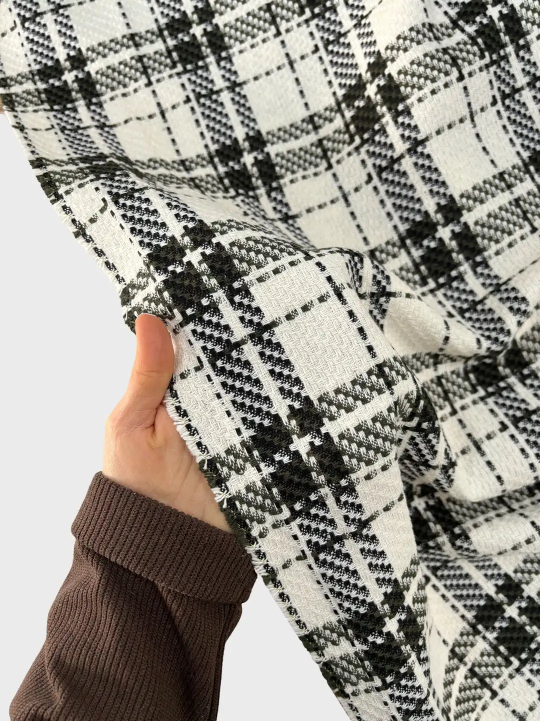 Tweed Chanel-Style Fabric - Khaki
