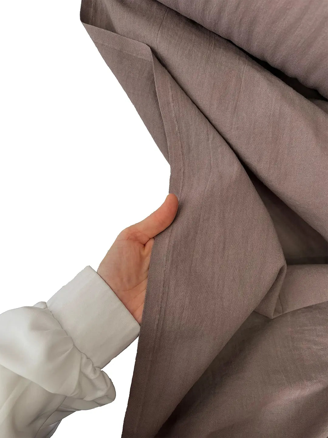 94" Wide 100% Organic Cotton Poplin Fabric - Mink