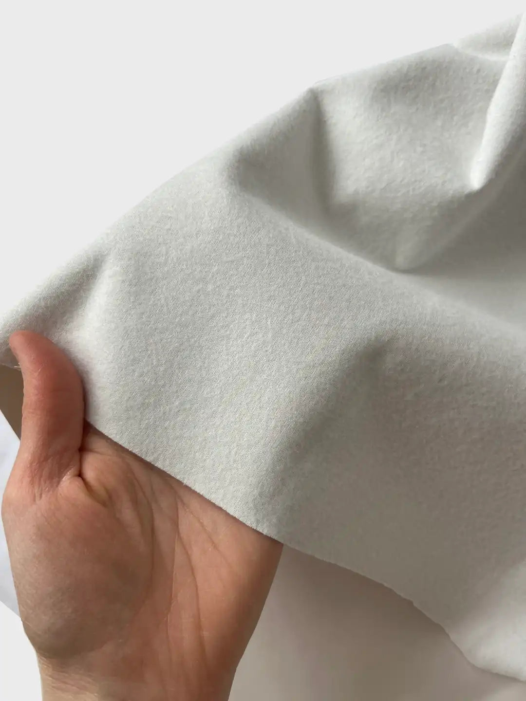 Brushed Zara Faux Leather Fabric - White