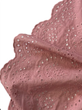 100% Cotton Zara-Style Print Scalloped Fabric - Soft Powder Pink